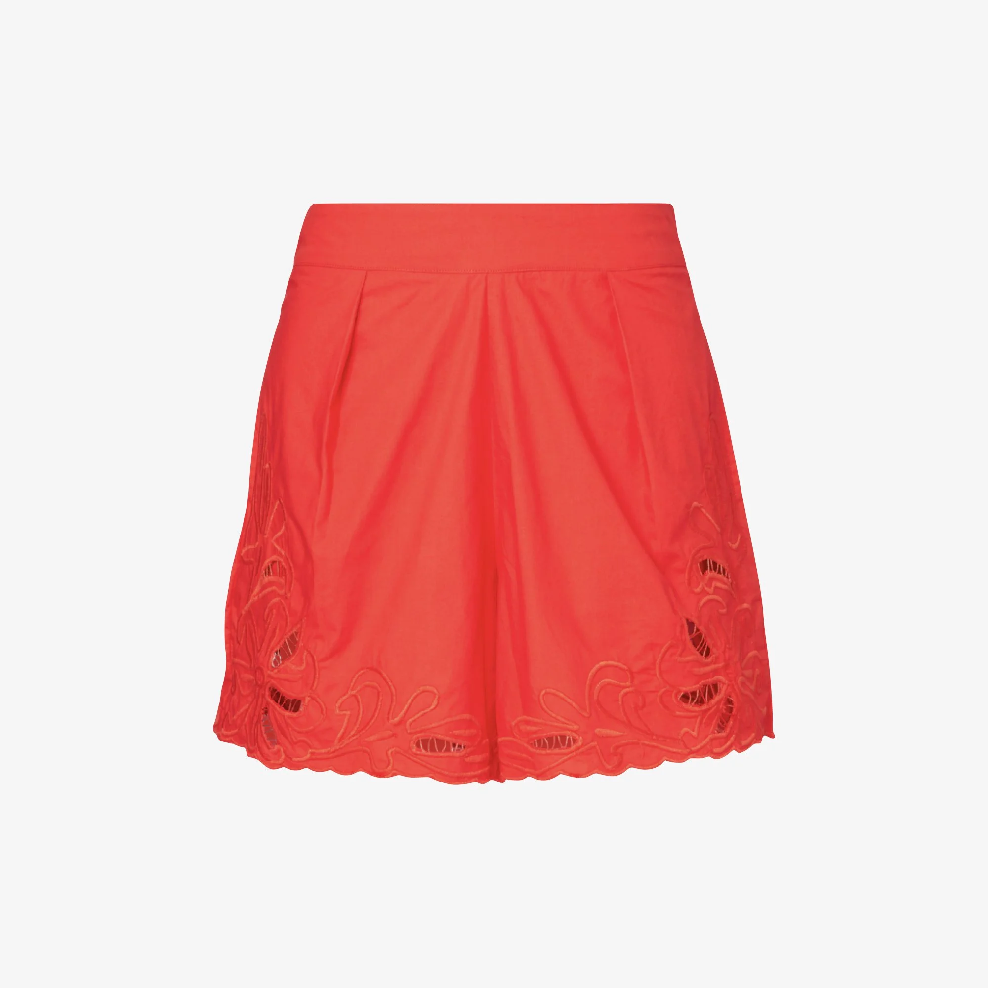 Juliet Dunn Embroidered Cotton Shorts