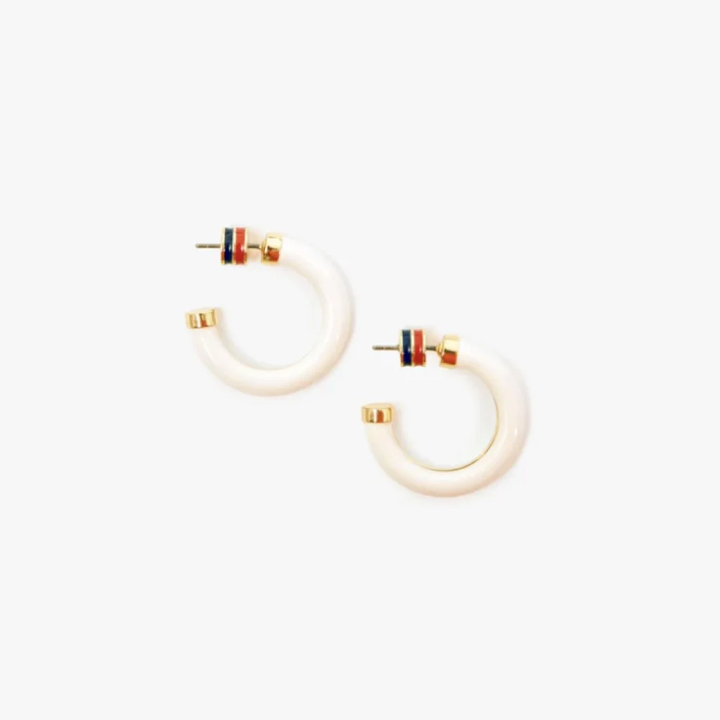 Clare V Le Hoop Tube Earrings