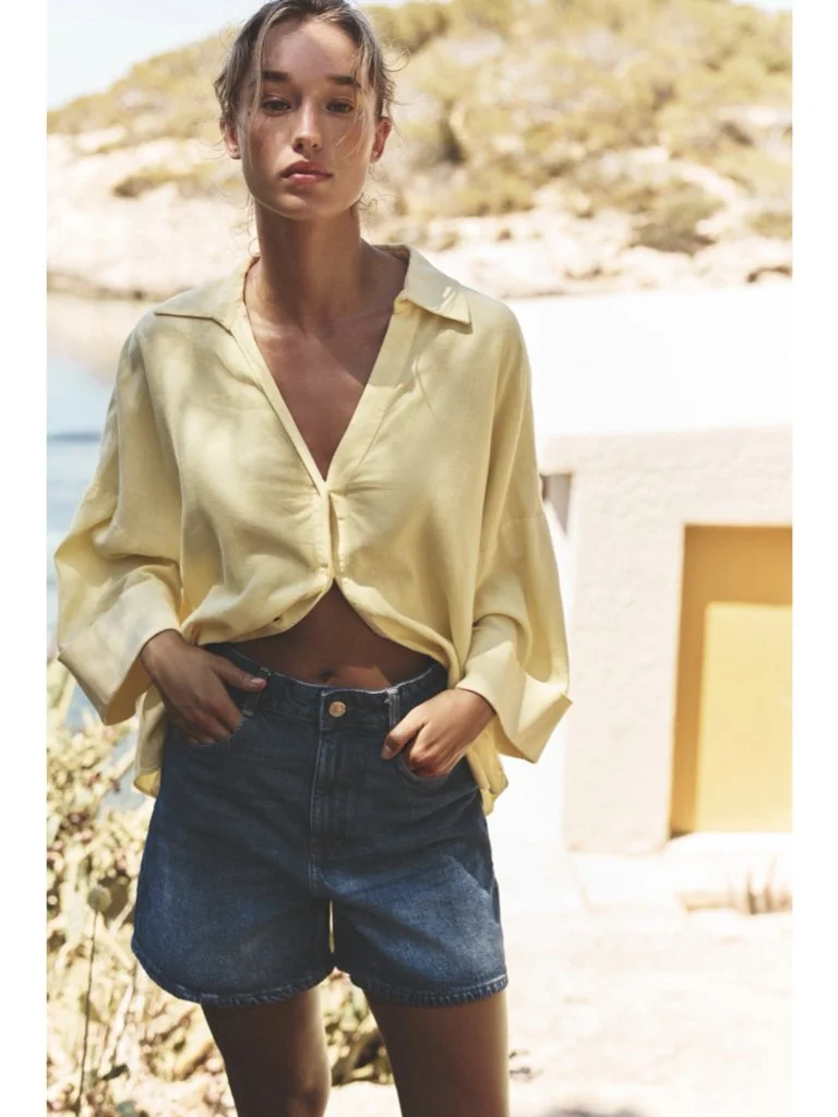 Zara Mum Fit Jean Shorts