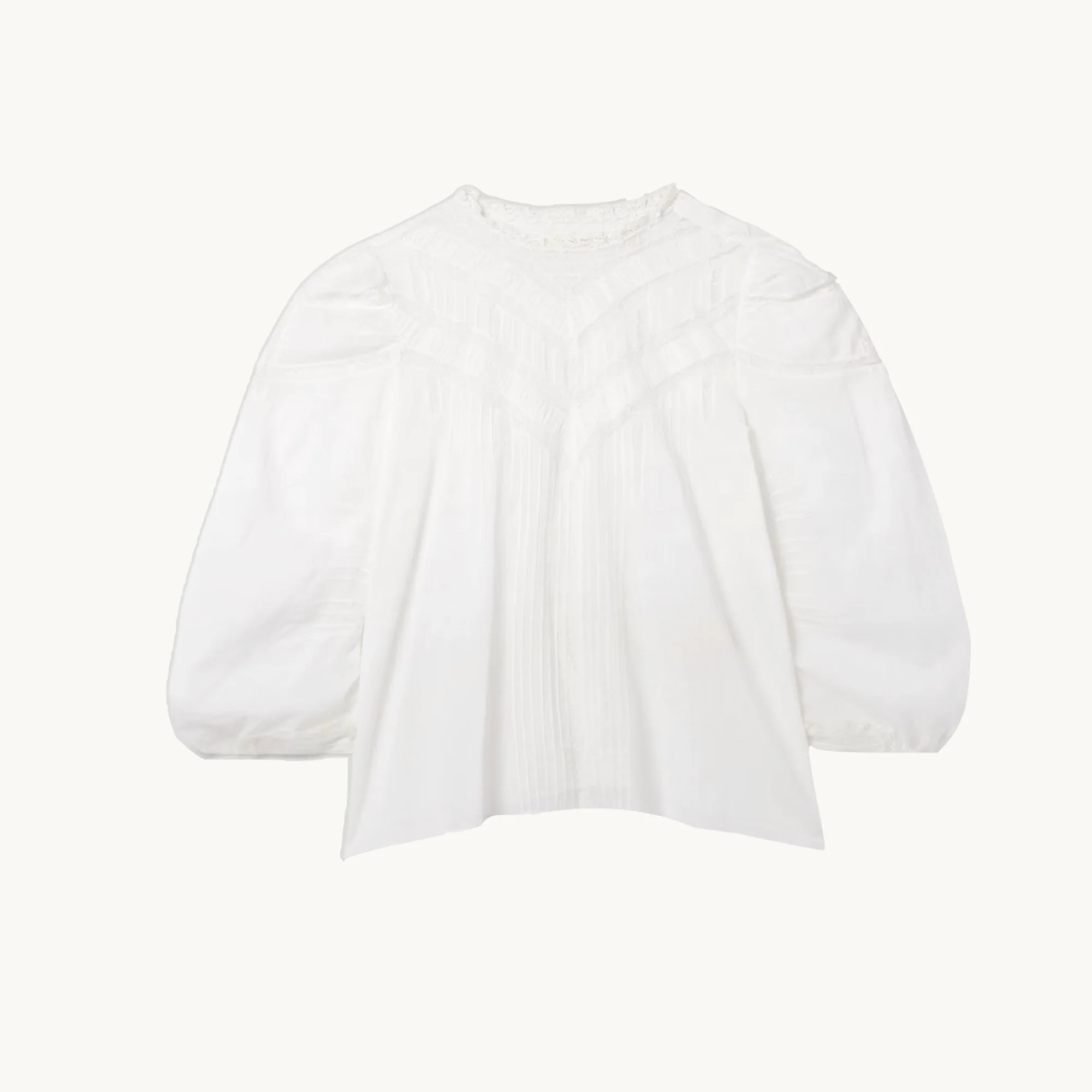 DÔEN' Adelphine pintucked cotton blouse