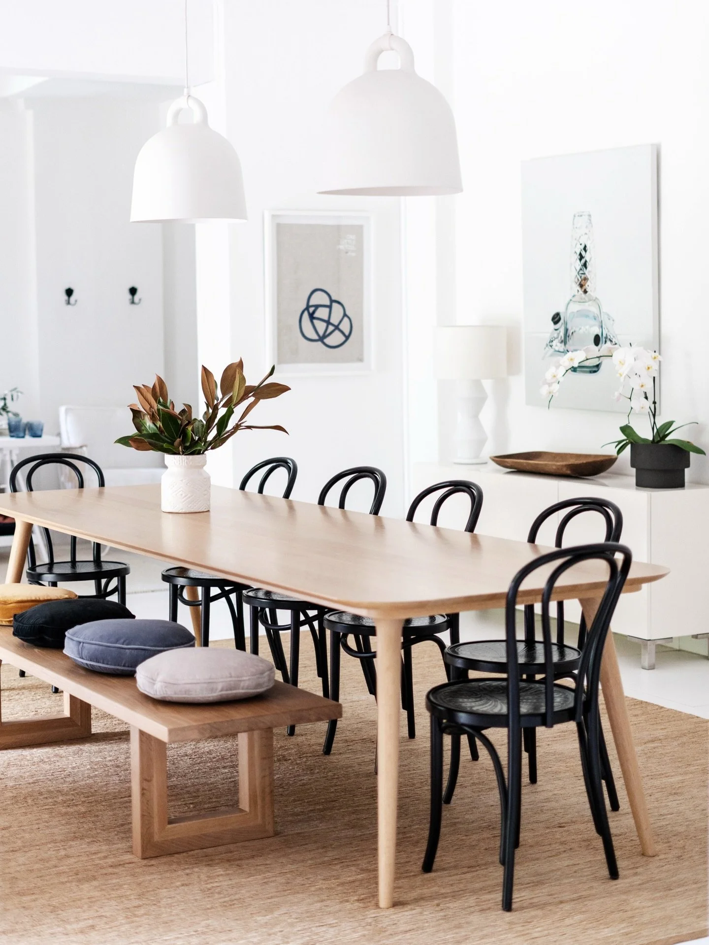 Our dining room is the most used room in the house by a long shot - and this dining table has definitely stood the test of time over the years. It serves as a breakfast, lunch and dinner table for the family. It hosts dinner parties, business meeting