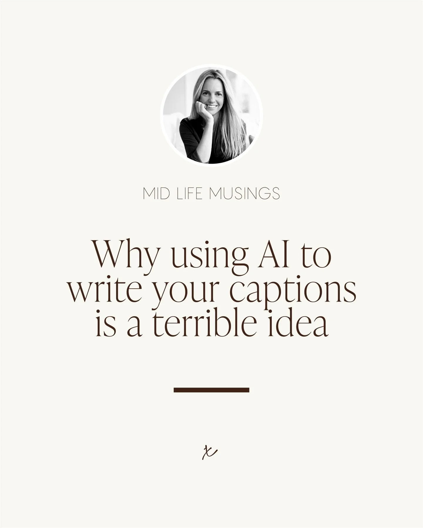 You wouldn&rsquo;t use AI to write a note to your Mum&hellip;or your husband, kids or best friend, would you? Because that would be weirdly impersonal. And super strange to receive. Like, hang on&hellip;what? Who wrote this? This dosnt sound like it 