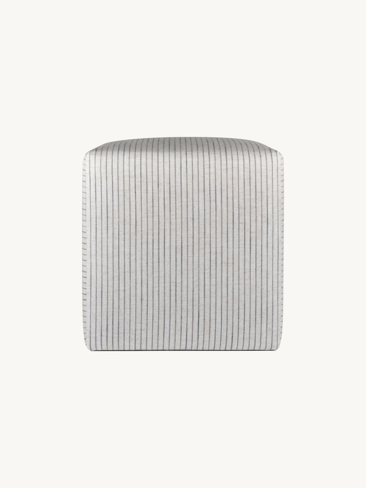 Square Pinstripe Ottoman