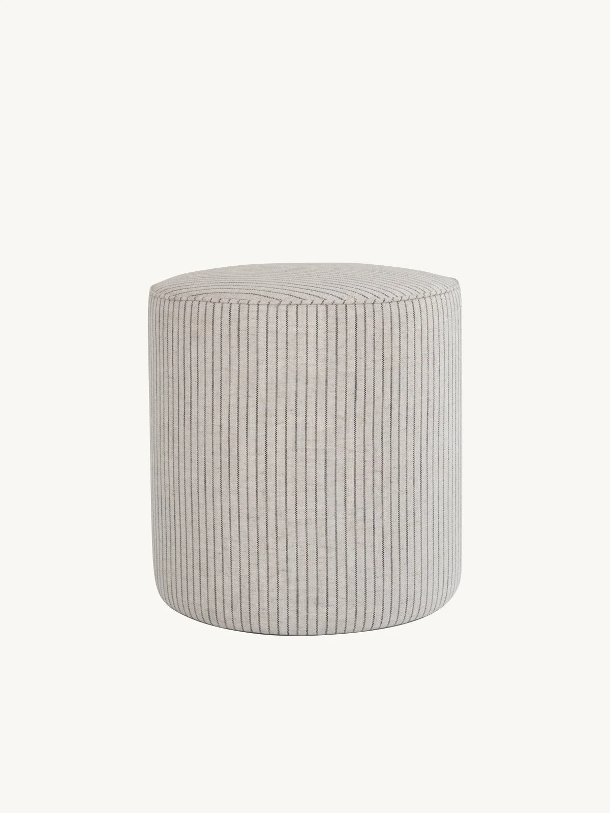 Round Pinstripe Ottoman