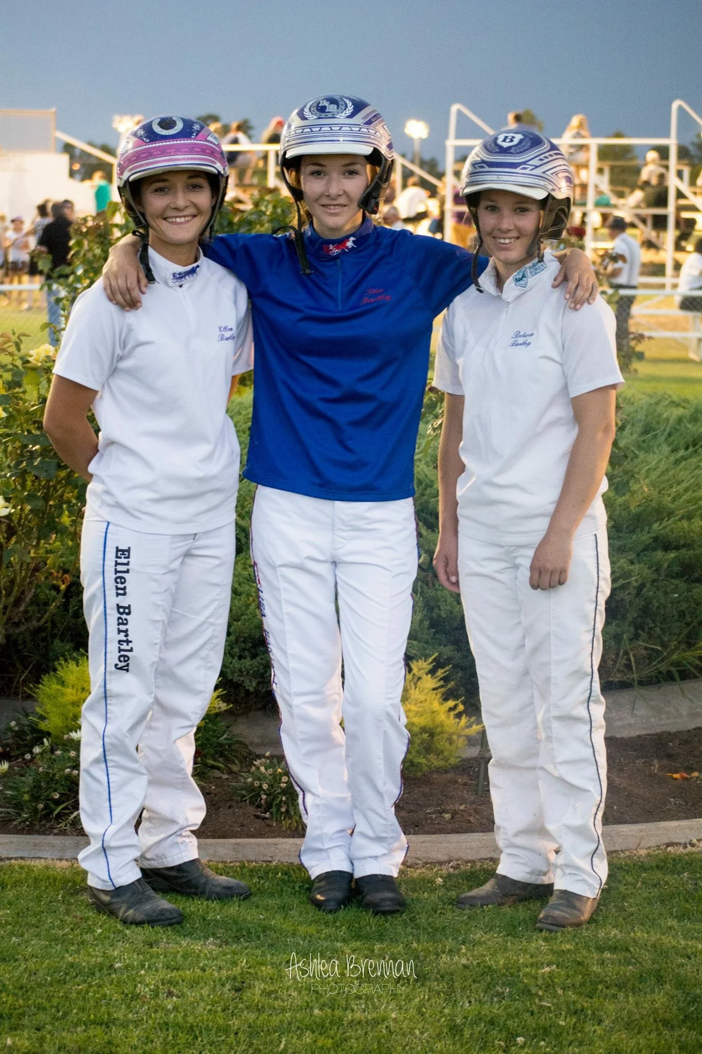Image courtesy Ashlea Brennan - Rebecca (right) with sisters Ellen(left) and Lisa - all three have made their marks in Harness Racing