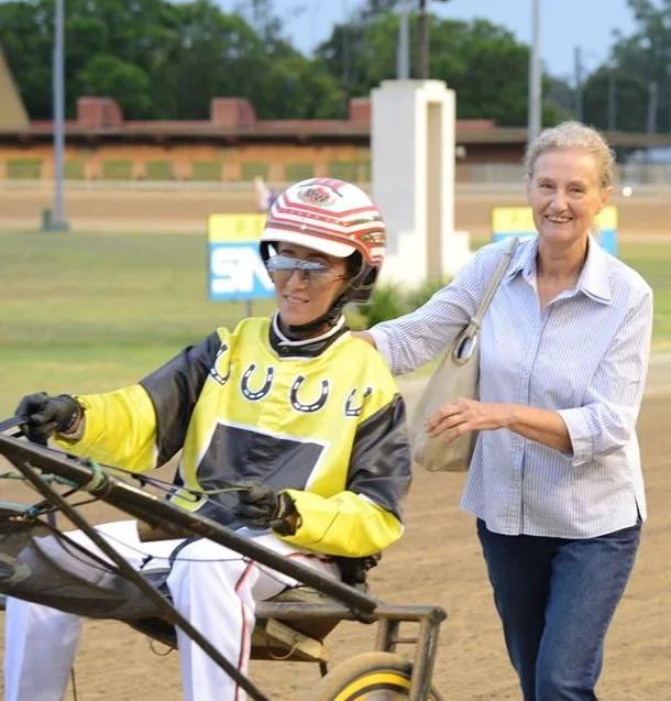 Image courtesy National Trotguide - Brooke with her greatest fan, Mary Wilkins.