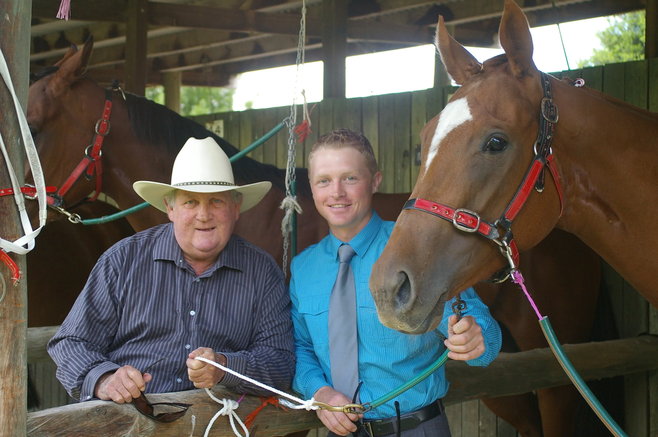 Image courtesy Steve Hart Photographics - Cameron and Max Crockett together at the races.