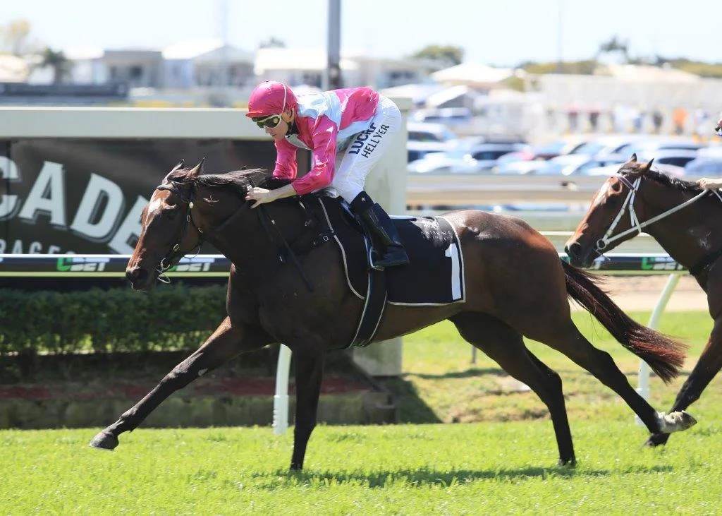 Image courtesy Trackside Photography - Michael with one of his favourites, Baccarat Baby.