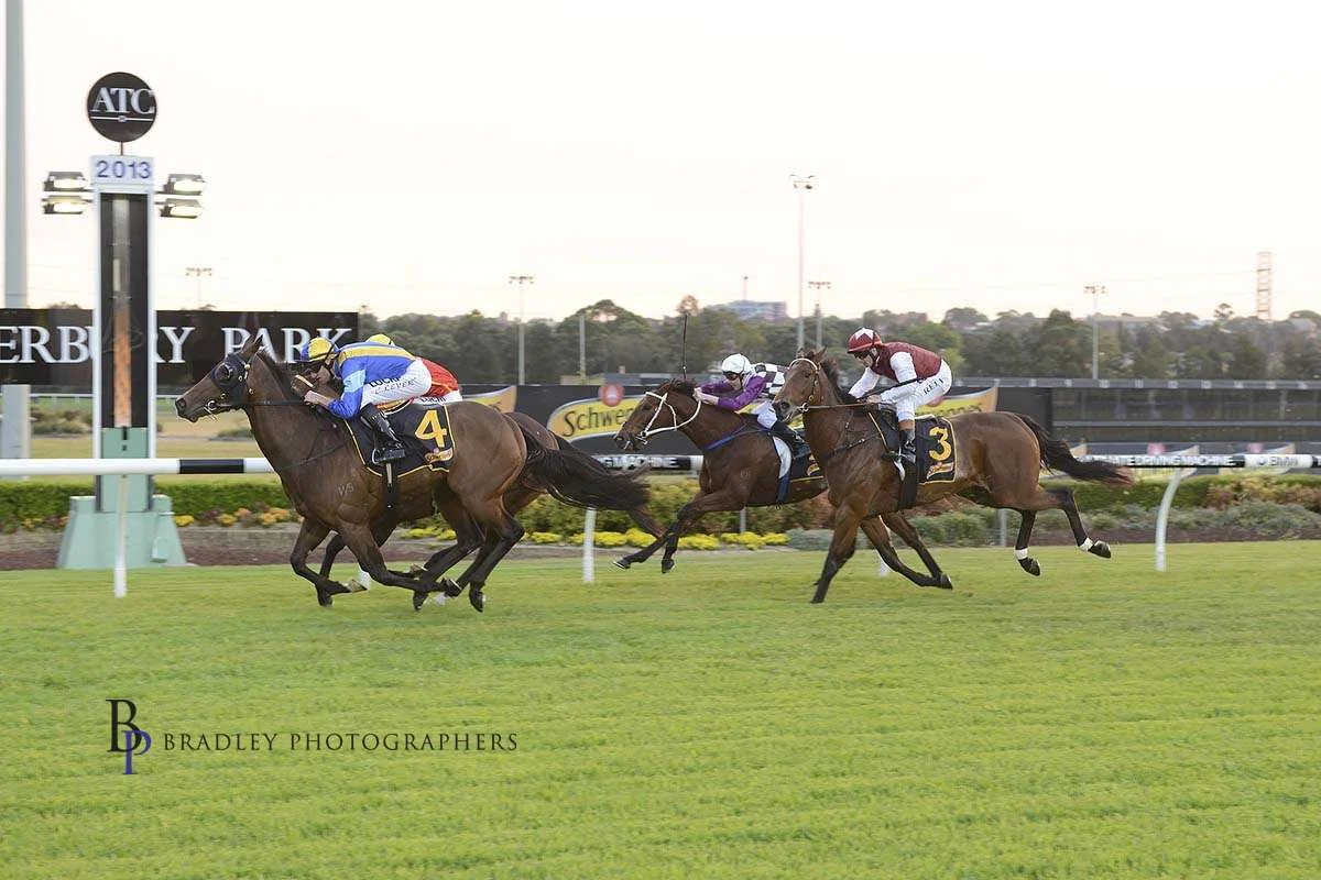 Image courtesy Bradley Photographers - Miss Tenpins helped Chad to get going in Sydney, with four straight wins including this one at Canterbury in 2013.