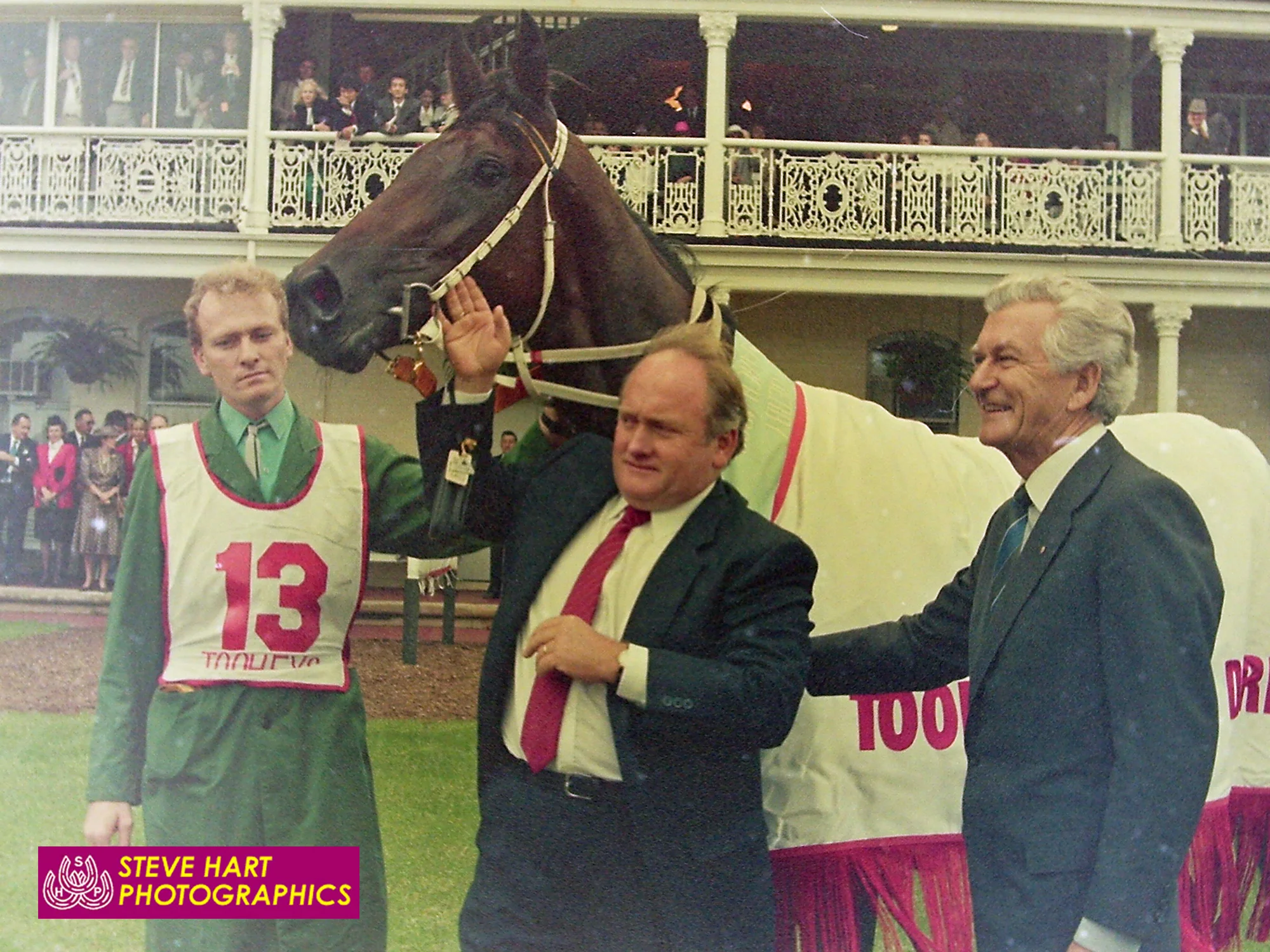 Image courtesy Steve Hart Photographics - Clarry after the Derby in the company of a Prime Minister.