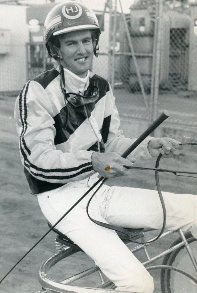 Image courtesy National Trotguide - Howard in his early driving days 1979.