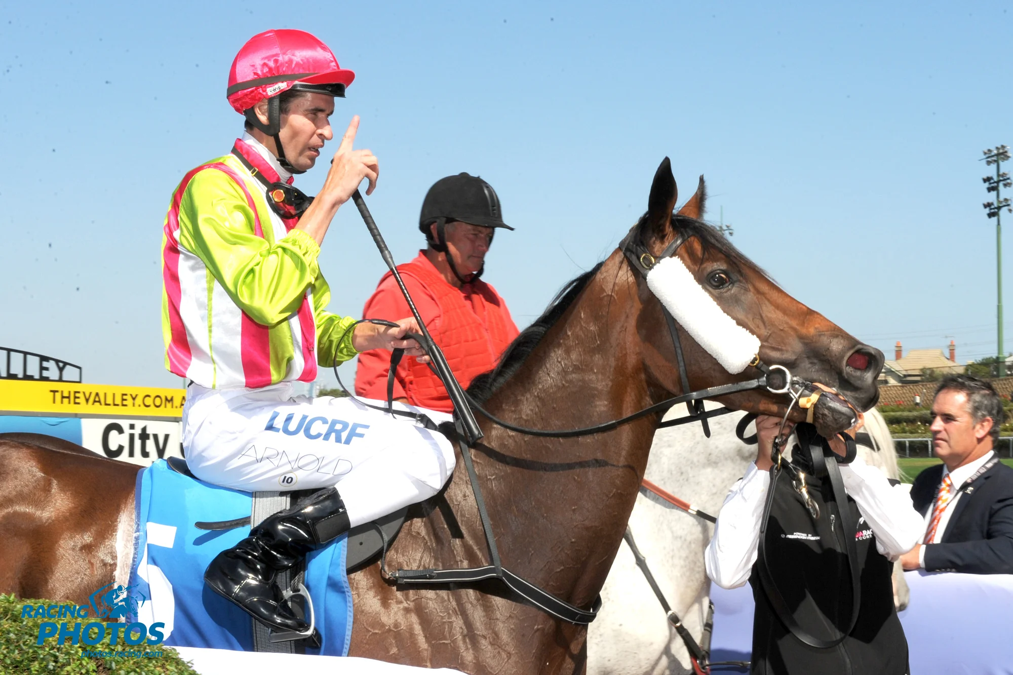 Image courtesy Racing Photos - Steve Arnold has saluted the judge many times in a great career.
