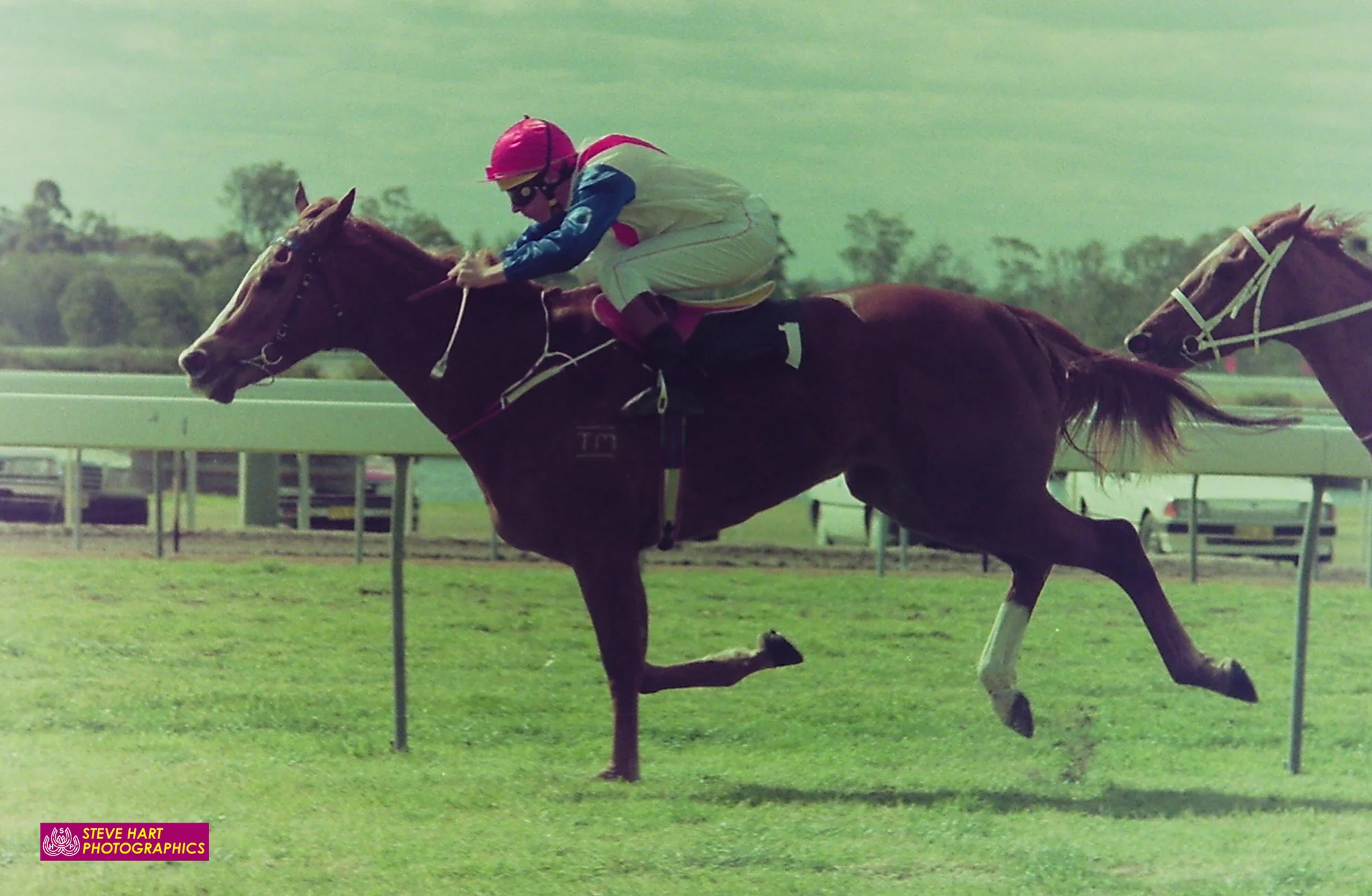 Image courtesy Steve Hart Photographics - The evergreen Michael Cahill wins on Ice Cream Sundae , Warwick Farm 04/09/1990.