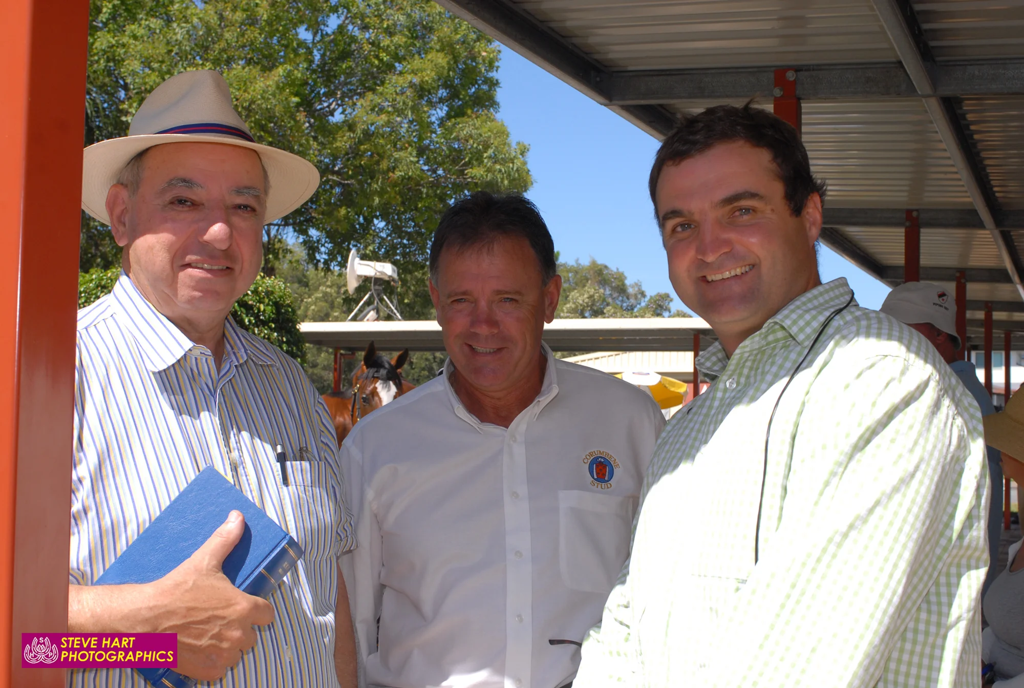 Image courtesy Steve Hart Photographics - George loves a horse sale - pictured here with Toby Frazer and Vin Cox.