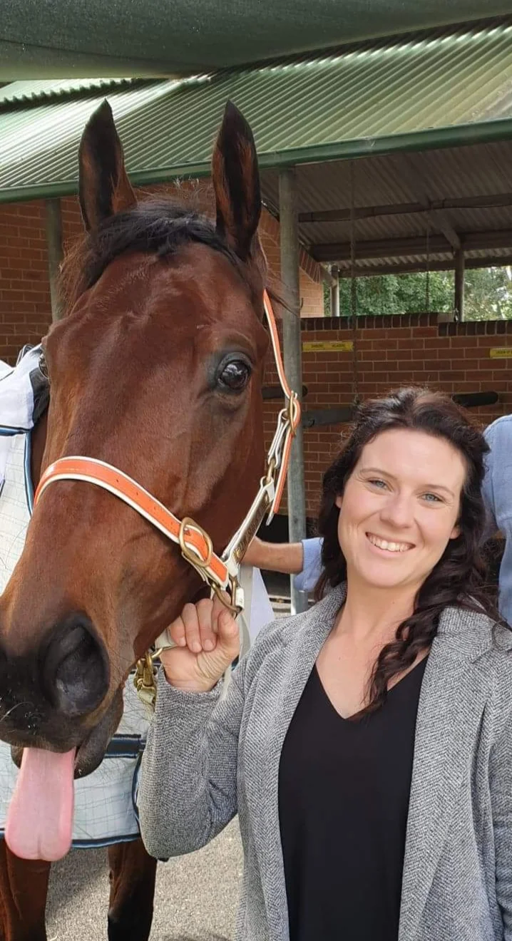 Danielle with "TAG" after a third placing at his first TAB Highway start.