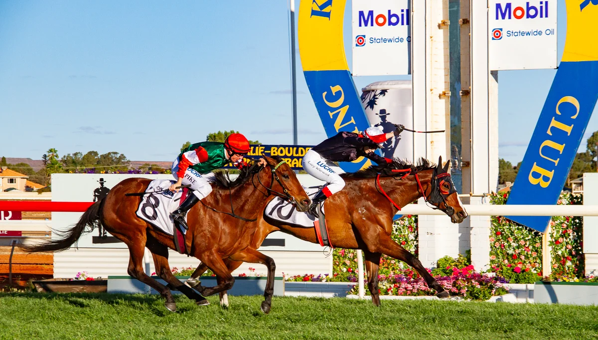 Image courtesy Lyn Webb - Spiritual Warrior overcame difficulties to win the Cup from the fast finishing First Affair.