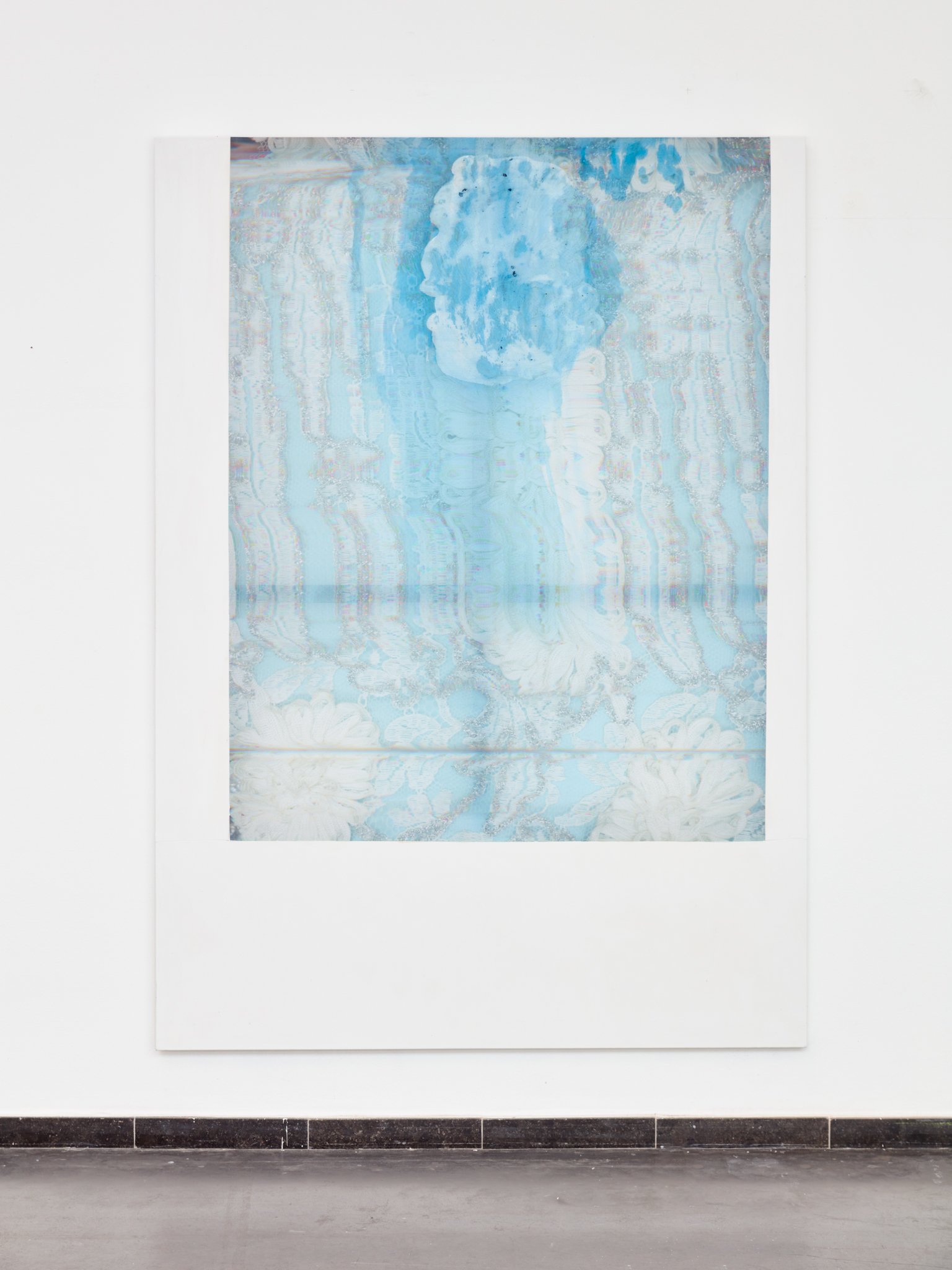  Precipitation 2021 digital print, acrylics , ink 210 x 150 cm 
