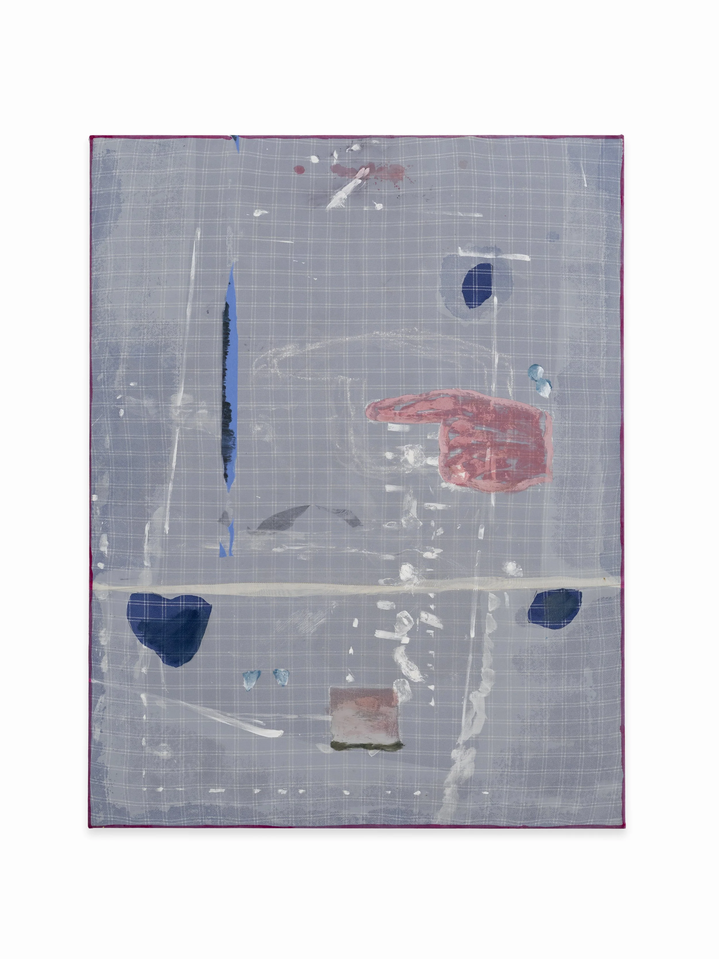 A Hand in A Hand (2022-2025)
110 x 85 cm
paint and collage on found textiles