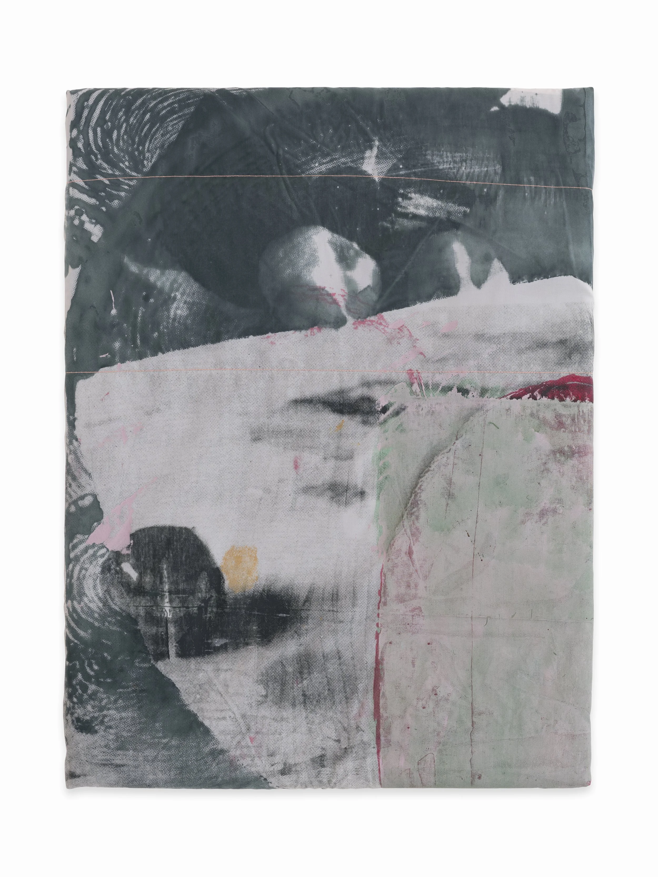 Outer Limits  2024
oil and silkscreen on synthetic
fabric