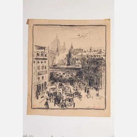 EMIL ORLIK, (CZECH, 1870-1932) - LONDON Together with the book 'Meister der Zeichnung Herausgegeben von Professor Dr. Hans W. Singer, Siebenter Band: Emil Orlik' (Leipzig: A. Schumann's Verlag, 1912). Estimate: $300 - $500