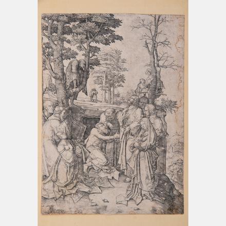 LUCAS VAN LEYDEN, (DUTCH, 1494-1533) - THE PAISING OF LAZARUS, CA. 1508 Lucas van Leyden, (Dutch, 1494-1533) - The Paising of Lazarus, ca. 1508. Estimate: $800 - $1,200