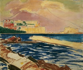 János Vaszary, Naples Harbour, Sold for $54,000