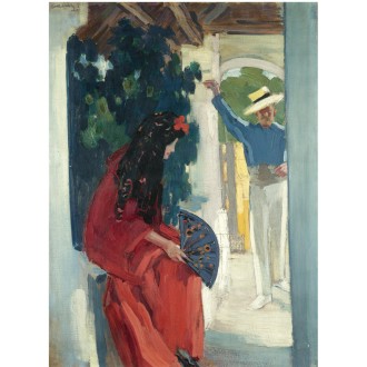 János Vaszary, Mid-Day Rest (Couple from Seville), Sold for $115,000