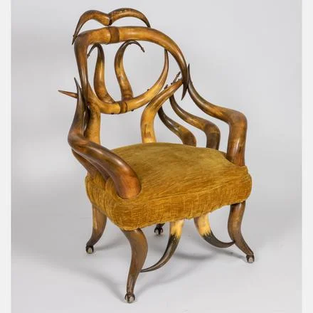 WENZEL FRIEDRICH STEER HORN ARMCHAIR Estimate: $6,000 - $8,000. V iew lot >
