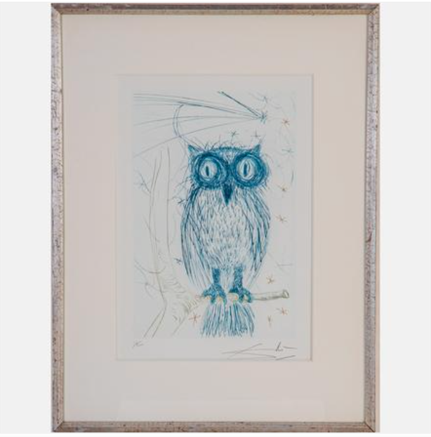 SALVADOR DALI, (SPANISH, 1904-1989) - LA CHOUETTE BLEU (THE BLUE OWL)