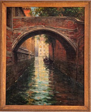 Venetian Canal by Louis Aston Knight 
