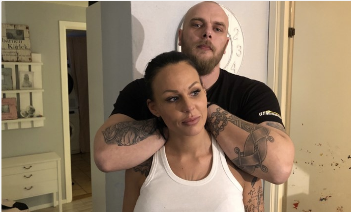 Andreas Svensson tillsammans med hustrun Mia. Dokumentären ger en inblick i en dopares vardag och våndor och rekommenderas av oss på 100% Ren Hårdträning.