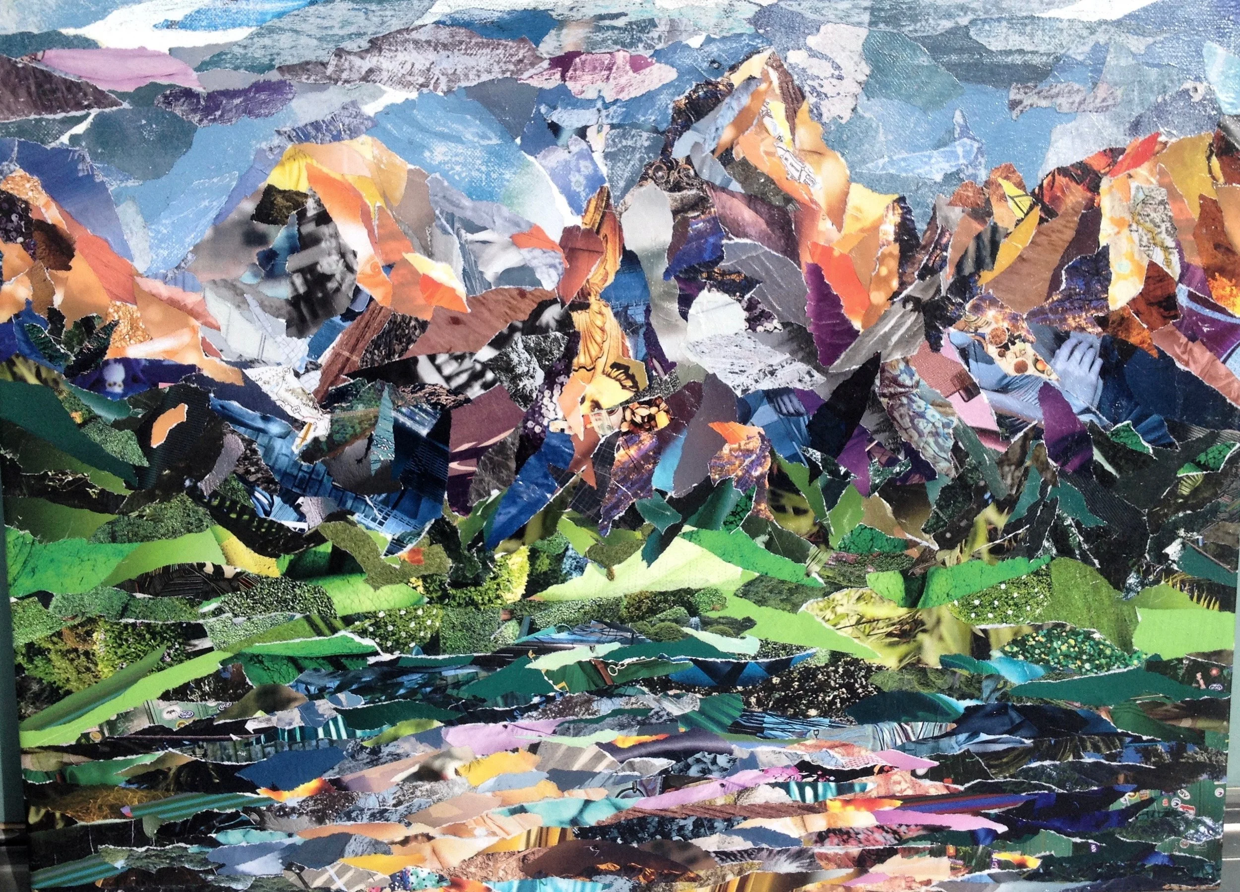 ‘Secret Spot’ Collage on Canvas 14” x 11”