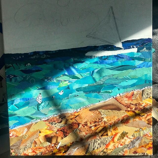 www.emorycooper.com⁣
⁣
⁣
Here is some Sunday Shadow play for your viewing pleasure! So excited to be working on some more ocean inspired pieces. 🐬🦞🐠⁣
⁣
This piece was influenced by a wonderful day a few years ago on Little Corn Island. I am consta