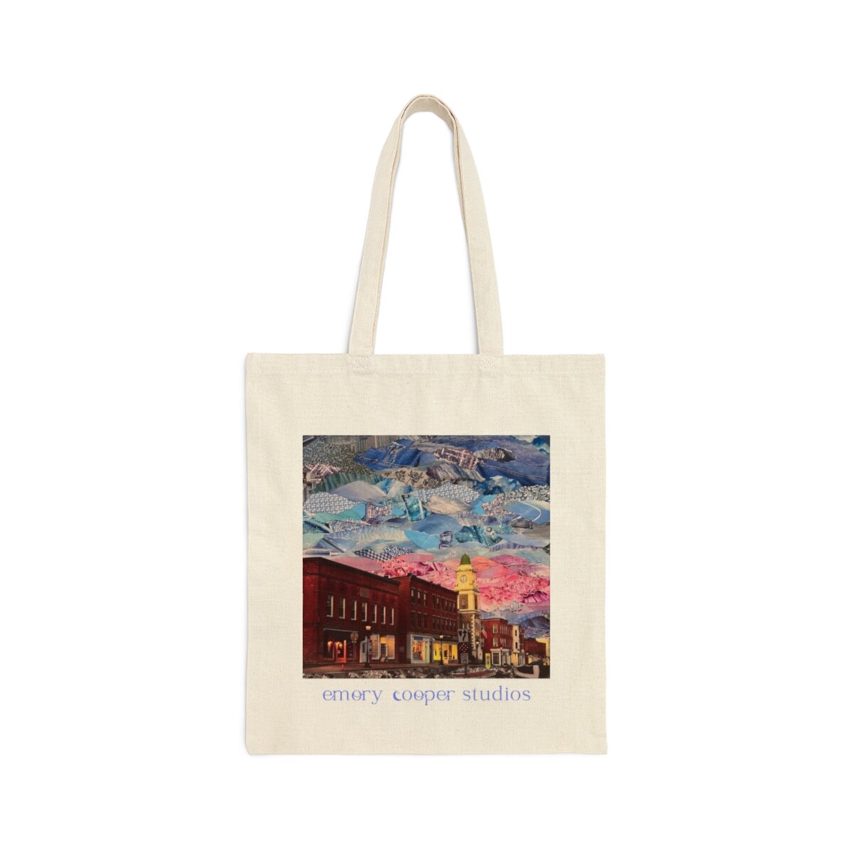 “Litchfield Center” Cotton Canvas Tote Bag