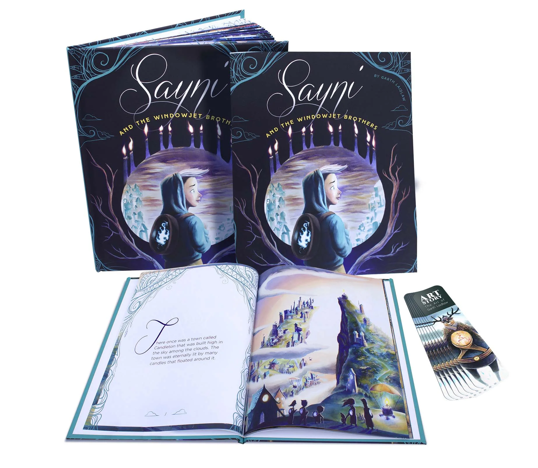 Sayni and the Windowjet Brothers soft and hardcover and bookmarks.jpg