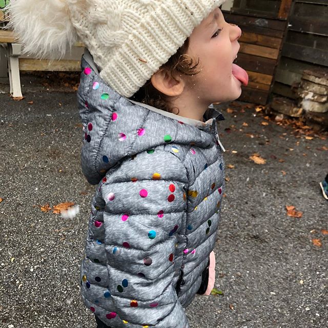 First taste of snow. Nov. 2019. Bring it on! #letthemplay #myworkisplay #creativeclubhouse