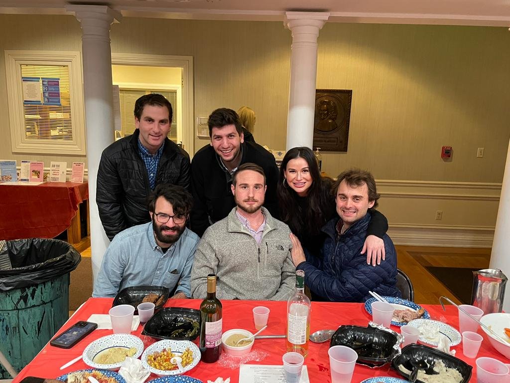 Six Grad Students at Shabbat.jpg