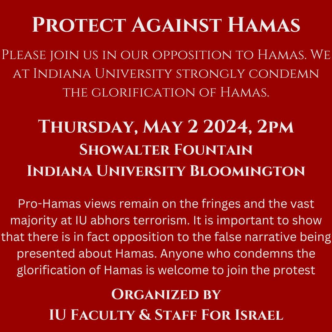 Check out this rally organized by IU Faculty and Staff! If you're in town, please join to show your support!