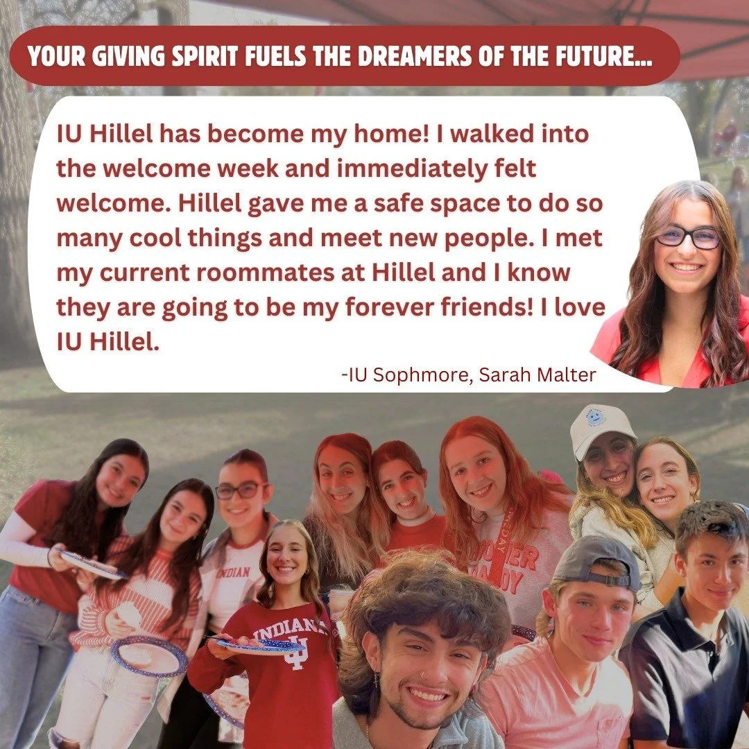 Meet Sarah, a Sophomore at IU who found her home away from home at Hillel. 🏠💖

&ldquo;IU Hillel has become my home! I walked in welcome week and immediately felt welcome. Hillel gave me a safe space to do so many cool things and meet new people. I 