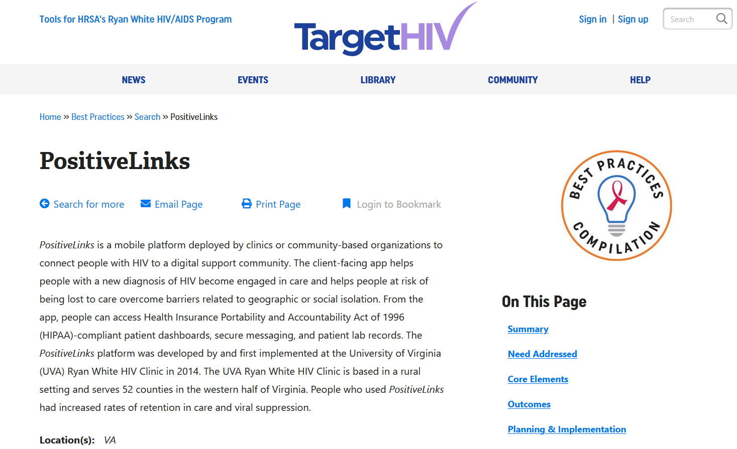 HRSA Target HIV