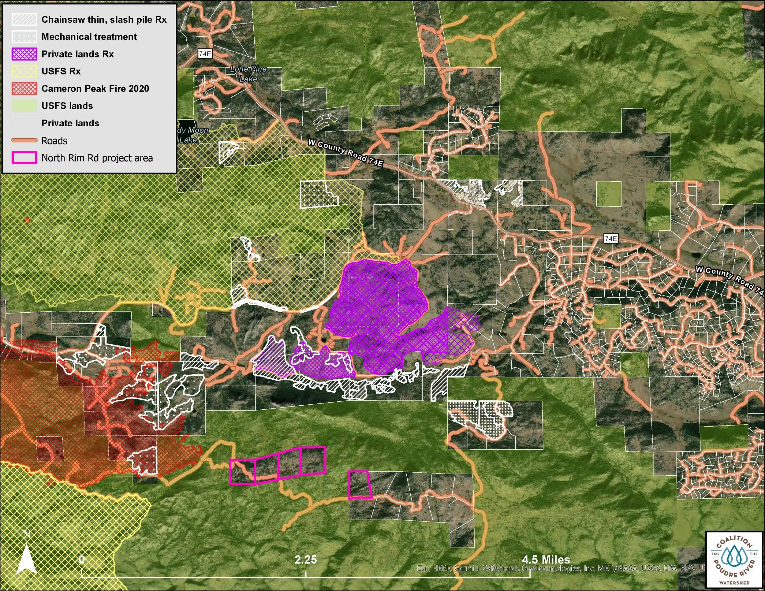 Powder River Fire Coalition for the Poudre River Watershed-North Rim Road Wildfire Mitigation