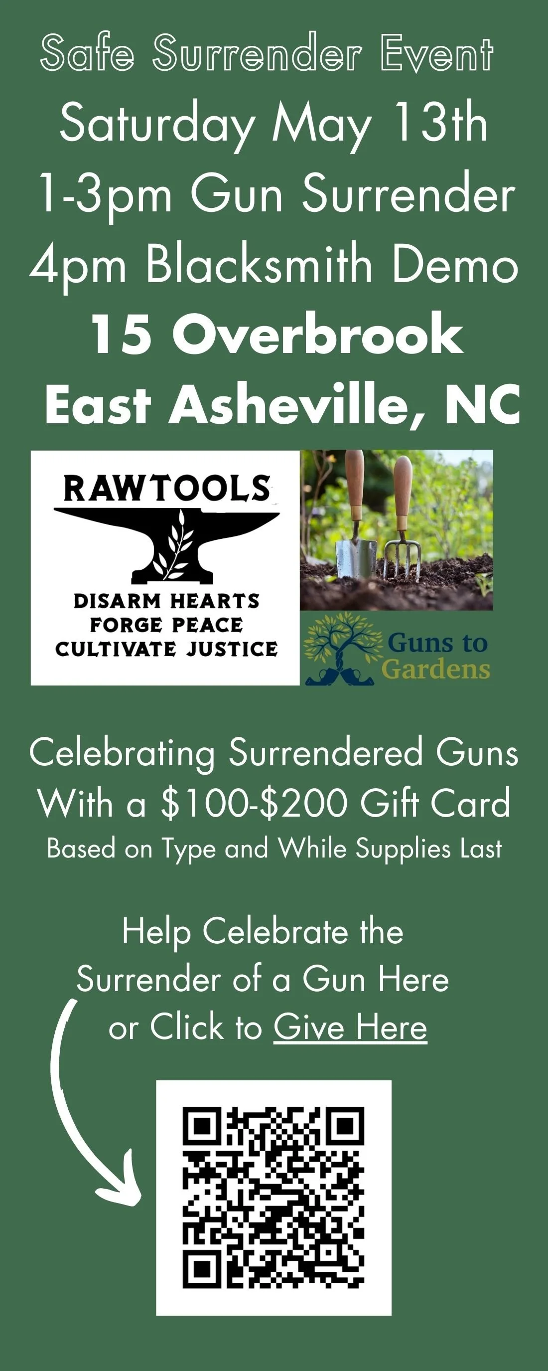 Safe In Surrender Gun Surrender — Land of the sky United Church of christ