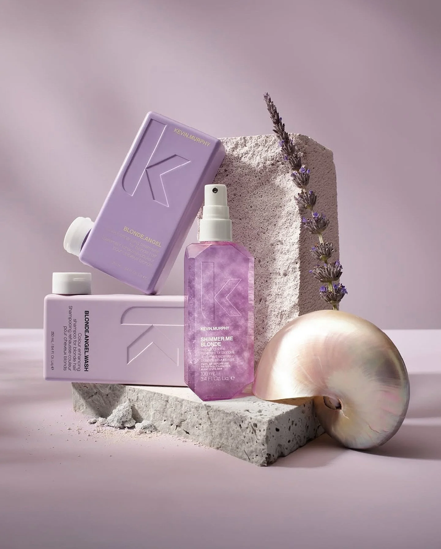 CALLING ALL BLONDIES !! 📞✨
Feeling a little brassy and lackluster? @kevin.murphy has you covered! You don&rsquo;t have to suffer between salon visits anymore!! 🎉

Keep yellow tones at bay with; 
🐚Blonde Angel Wash (Toning Shampoo)
🐚Blonde Angel T