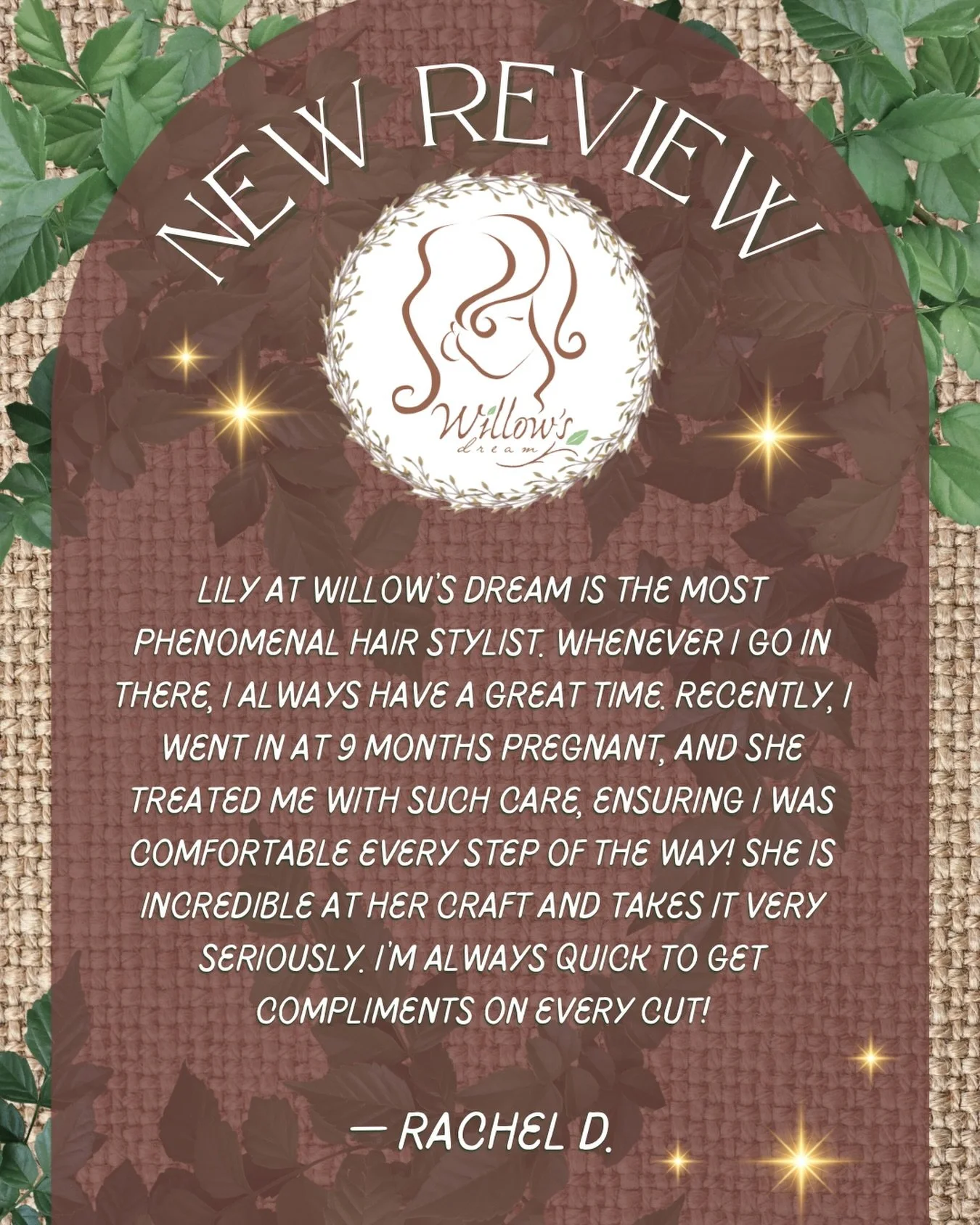 ✨NEW REVIEW ALERT ✨
&ldquo; Lily at Willow&rsquo;s Dream is the most phenomenal hairstylist. Whenever I go in there, I always have a great time. Recently, I went in at nine months pregnant, and she treated me with such care, ensuring I was comfortabl