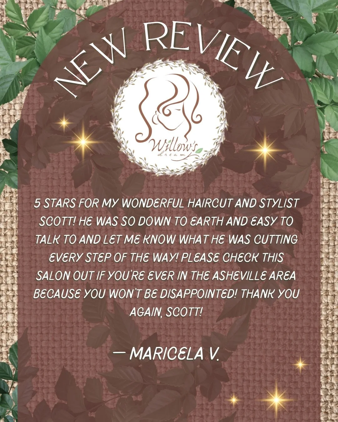 ✨NEW REVIEW!!✨
&ldquo;5 stars for my wonderful haircut and stylist Scott! He was so down to earth and easy to talk to and let me know what he was cutting every step of the way! Please check this salon out if you&rsquo;re ever in the Asheville area be