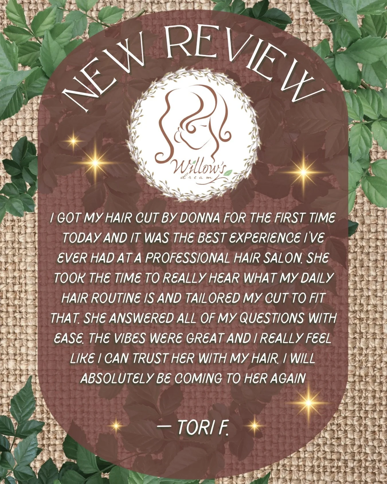 ✨NEW REVIEW ALERT ✨
&ldquo; I got my haircut by Donna for the first time today and it was the best experience I&rsquo;ve ever had at a professional Hair Salon. She took the time to really hear what my daily hair routine is and tailored my cut to fit 