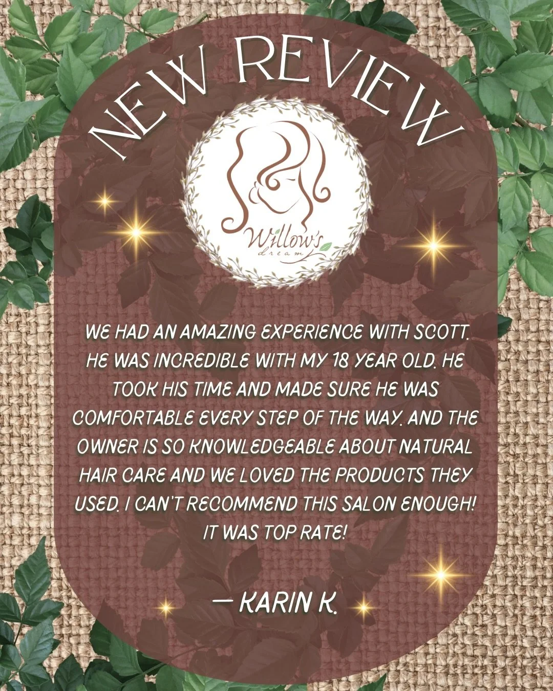 ✨NEW REVIEW ALERT ✨
&ldquo;We had an amazing experience with Scott. He was incredible with my 18 year old. He took his time and made sure he was comfortable every step of the way. And the owner is so knowledgeable about natural hair care and we loved