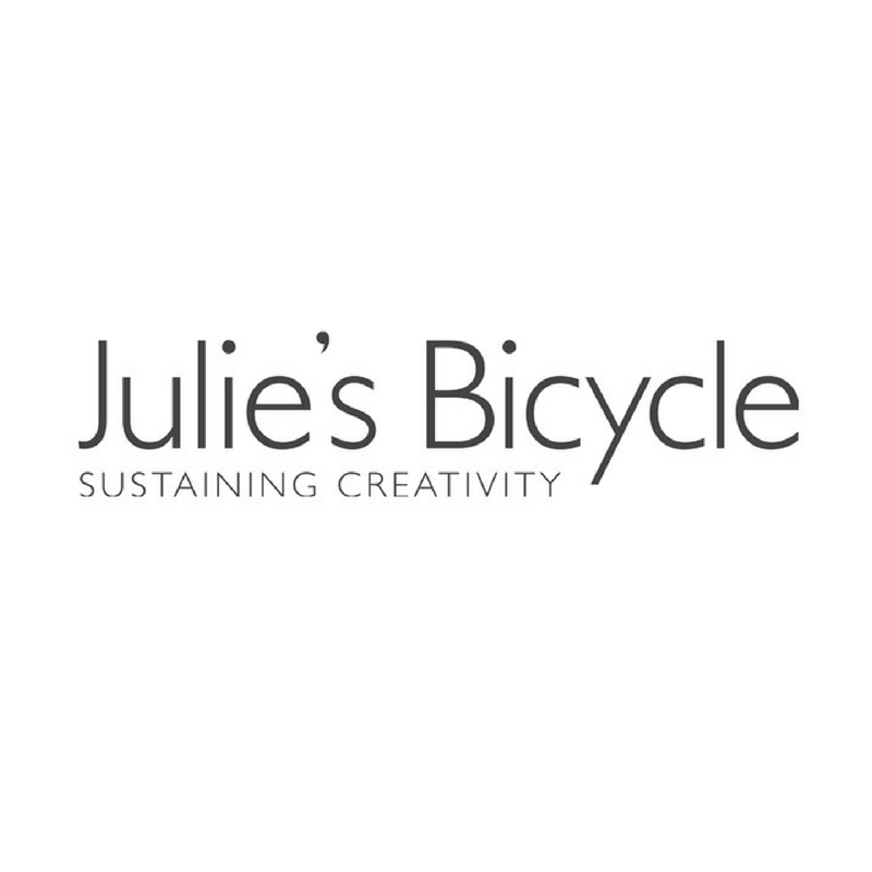 Julie's Bicycle Established in 2007 by leading figures in the UK music industry, Julie’s Bicycle is a non-profit company working across the arts and creative industries, providing expertise in environmental sustainability to over 350 organizations in the UK and internationally. With the BGA, Julie's Bicycle is the co-founder of the International Green Theatre Alliance.