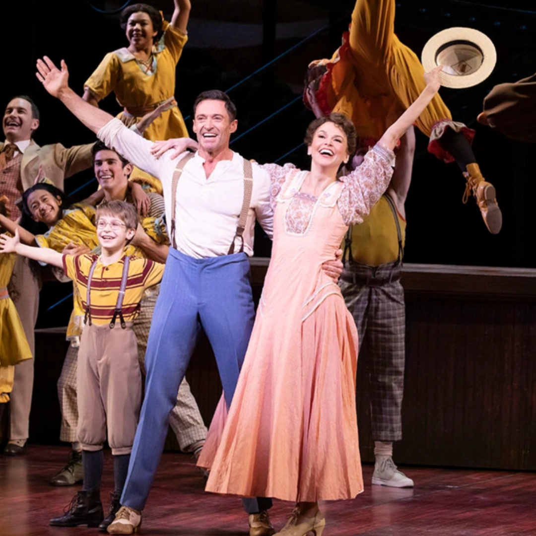 Hugh Jackman and Sutton Foster in The Music Man on Broadway.