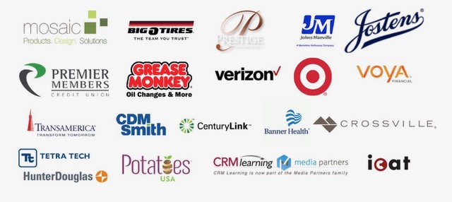 Above are logos of some of John’s corporate clients.